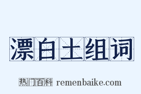 漂白土组词是什么意思的图片